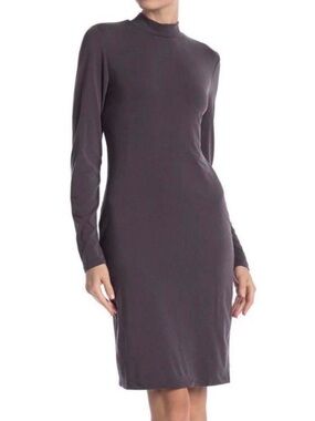 For The Republic Gray Mock Neck Long Sleeve Bodycon Dress XS NWT